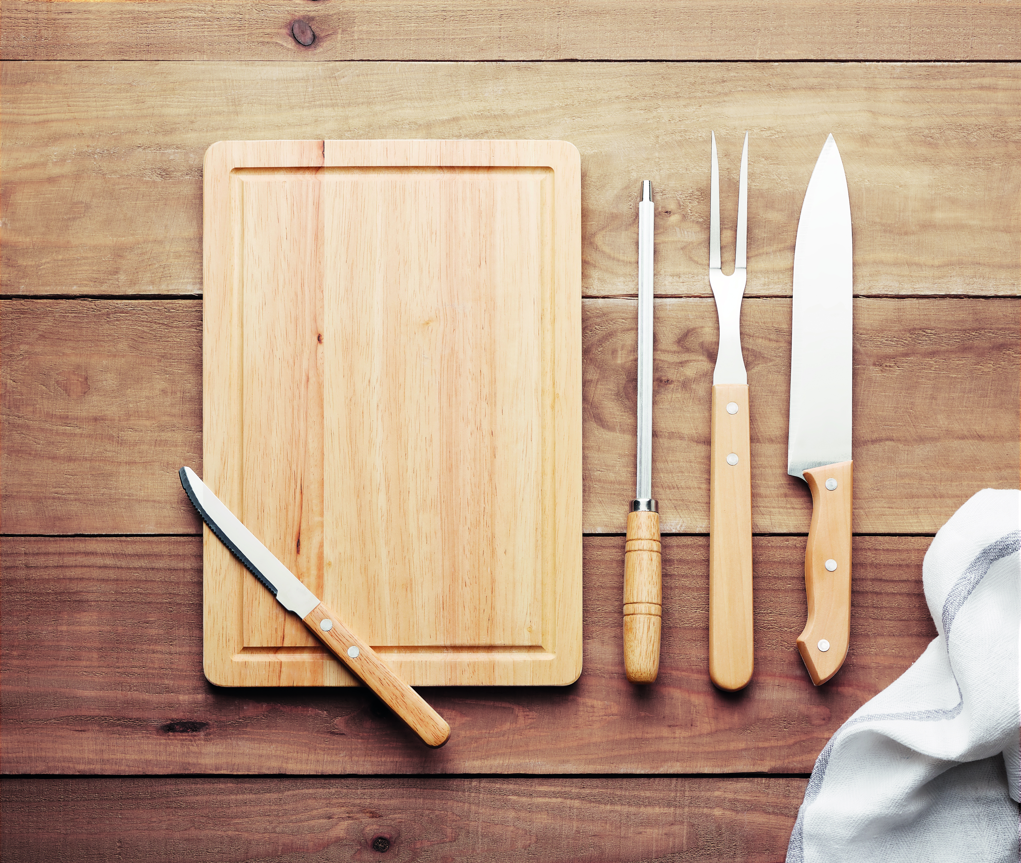 Houten Barbecue Set met Snijplank