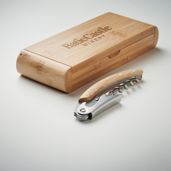 Origineel Kelnersmes met Bamboe & Geschenkkist