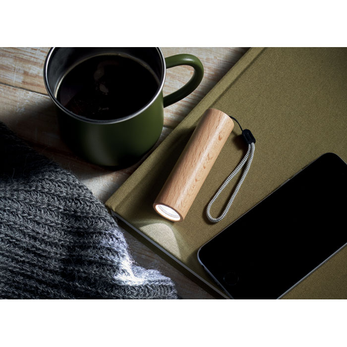 Rechargeable En bois Lampe de poche à graver avec prénom