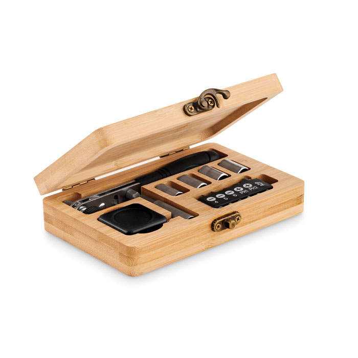 Set de 13 Set d'outils dans Bambou Coffret à graver avec prénom