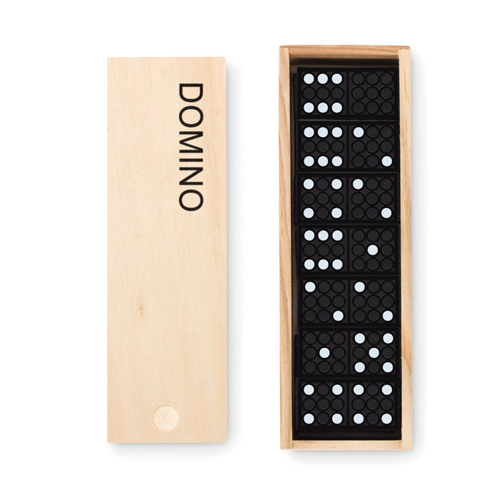 Domino en Bois dans Boîte à graver avec prénom
