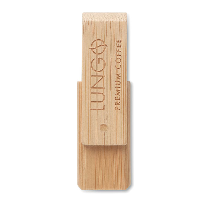 Clé USB en Bambou 16GB Carbon à graver avec prénom