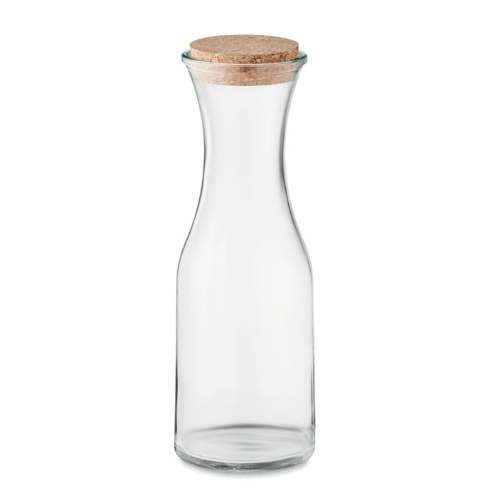 Karaf van Gerecycled Glas 1L met Kurk Deksel