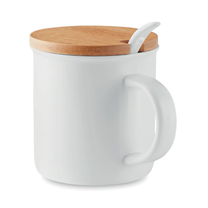 Keramische Mok met Bamboe Lepel