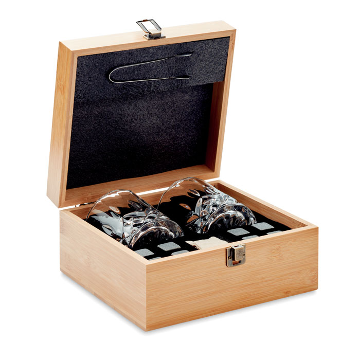 Coffret de luxe pour whisky en bambou à graver avec prénom
