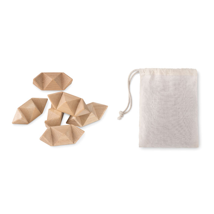 Étoile Puzzle en Bois à graver avec prénom