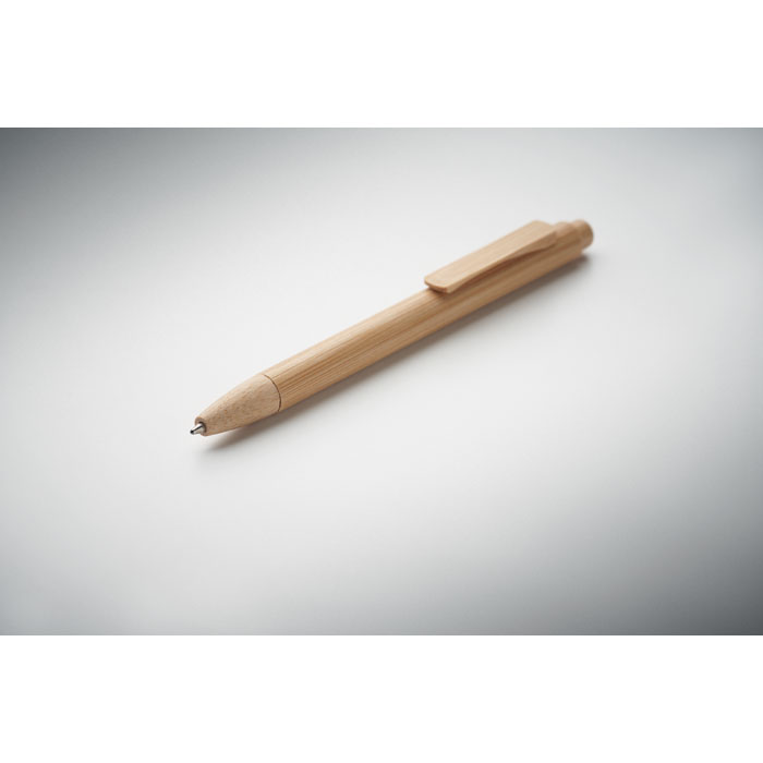Stylo Bille en Bambou avec Bouton Poussoir à graver avec prénom