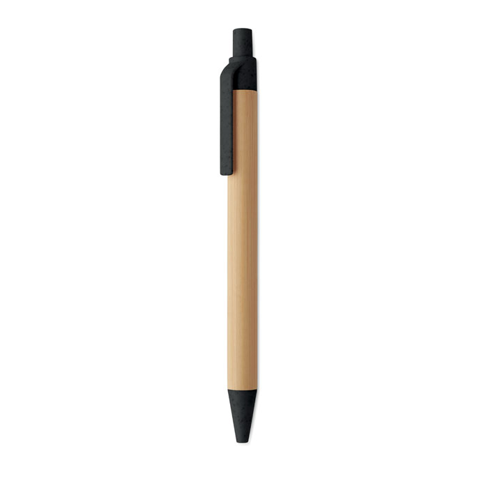 Stylo Bille Bambou avec Bouton-Poussoir à graver avec prénom