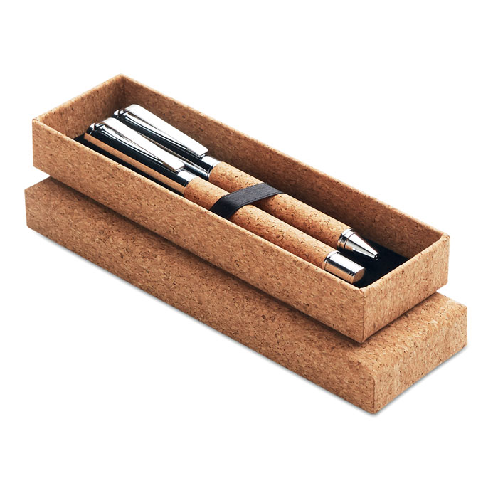 Coffret d'écriture en liège de luxe à graver avec prénom