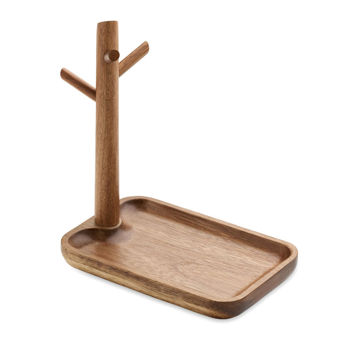 Schlüsselhalter aus Akazienholz mit Namensgravur
