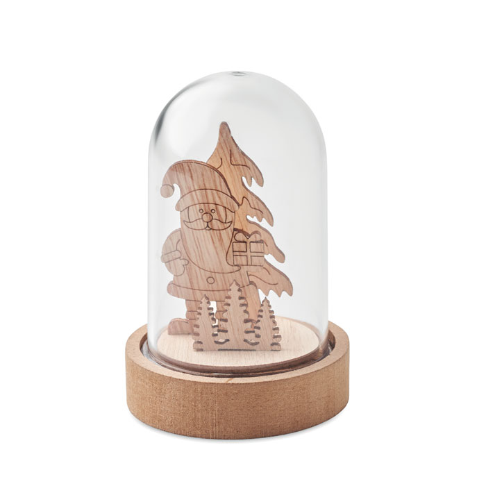 Hölzernes Weihnachtsornament mit LED mit Namensgravur