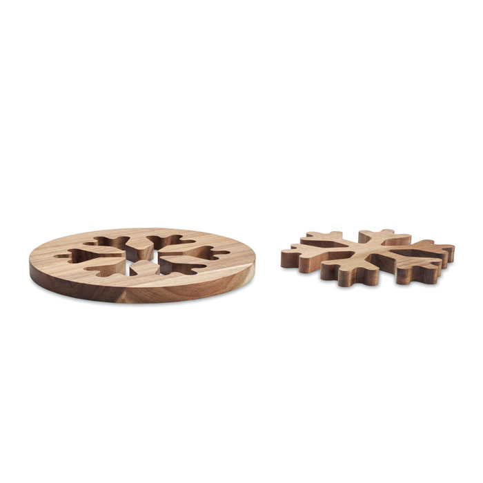 Akazienholz-Topfuntersetzer Set mit Gravur